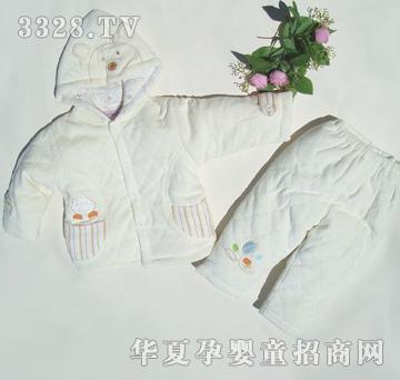 美因宝连帽套装12-24-36黄色