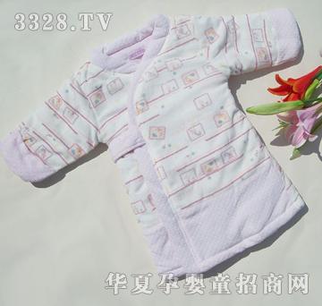 美因宝绑带和服睡袍12-24-36粉色
