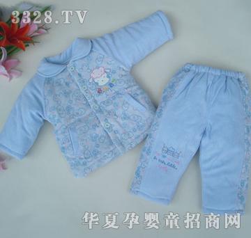 美因宝翻领开胸套12-24-36蓝色