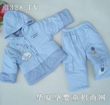 美因宝前开连帽套6-12-24蓝色