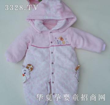 美因宝连帽哈衣浅红