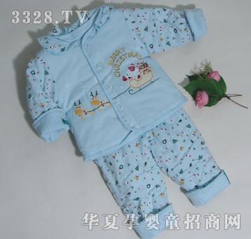美因宝桃领前开套6-12-24浅兰色