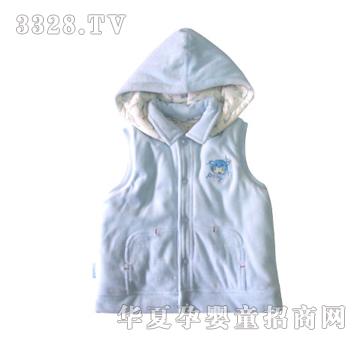 宝马波尼河马宝贝保暖背心附帽
