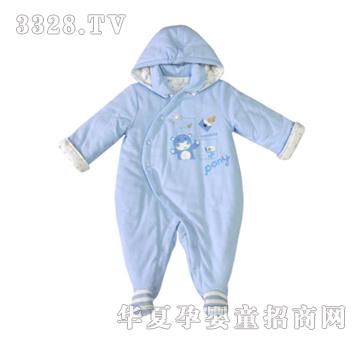宝马波尼河马宝贝连脚连身衣附帽