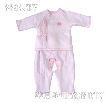 宝马波尼河马宝贝保暖系带和服套装开裆
