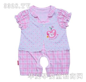 宝马波尼兔子花园短袖连身衣开裆