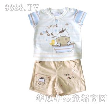 如意宝贝乳牛条纹套装