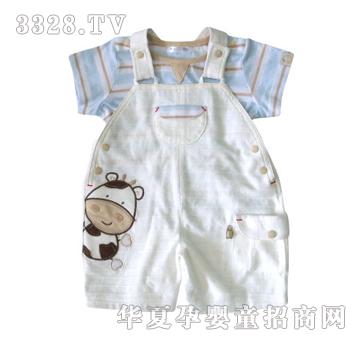 如意宝贝乳牛吊带裤套装