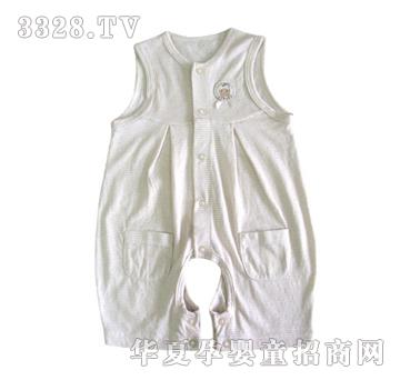 如意宝贝乳牛莫代尔无袖开裆连身衣