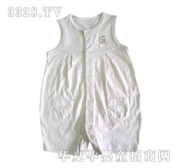 如意宝贝乳牛莫代尔无袖前开连身衣