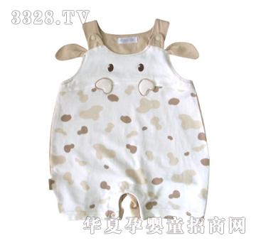 如意宝贝乳牛背心连身衣