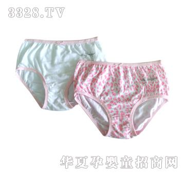 如意宝贝夏日女孩蕾丝三角裤两件装