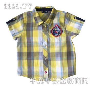 如意宝贝工程车格子衬衫