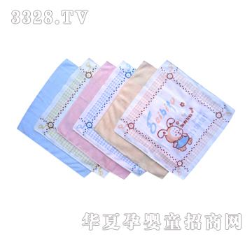 娃娃谷纯棉六条装小方巾