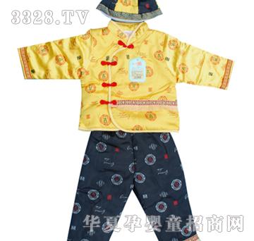 娃娃谷反丝绸唐装四件套