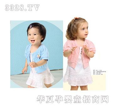 母婴坊MB111404女童短袖裙装两件套
