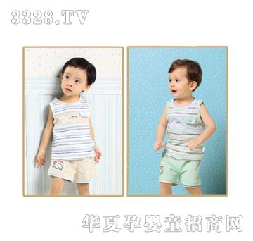 母婴坊MB112501男童背心两件套