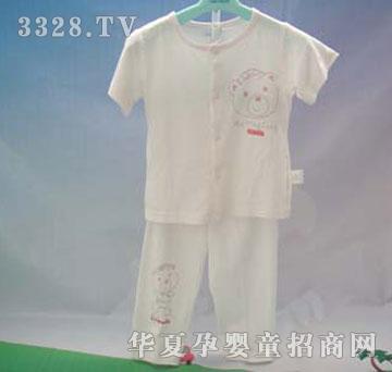 母婴坊M2233竹纤维单面印花短袖开胸套