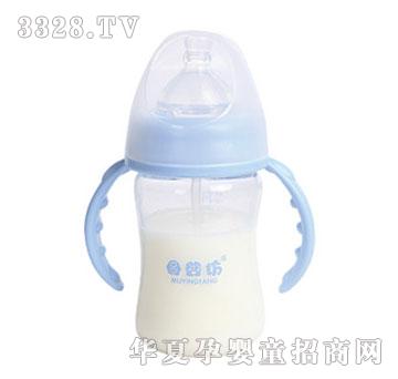 家婴坊晶钻玻璃宽口自动奶瓶150ML+握把