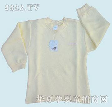 家婴坊素色夹层保暖中领衫
