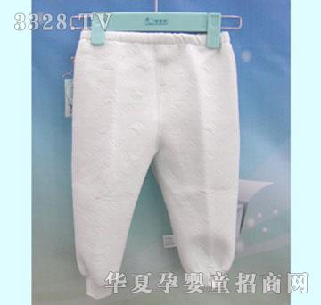 家婴坊素色提花保暖开闭两用裤