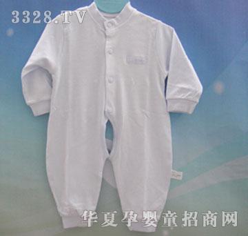 家婴坊40S超柔素色双面开裆哈衣