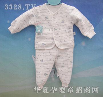 家婴坊印花夹丝提花保暖开胸套