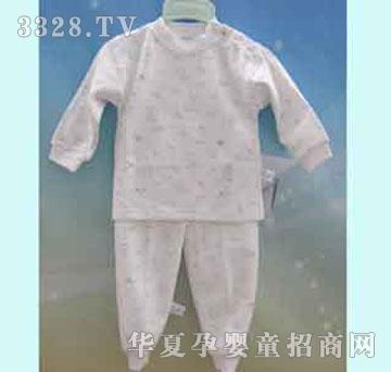 家婴坊印花双面提花肩开中领套