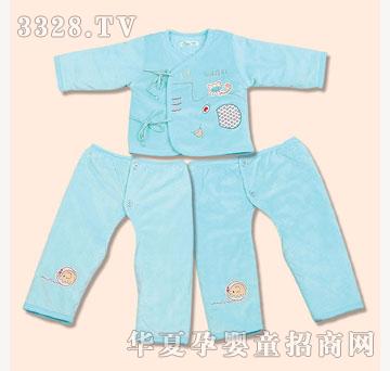 娃丽比超柔珊瑚绒绑带三件套