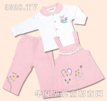 娃丽比灯芯绒吊带三件套