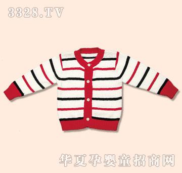 娃丽比羊毛衫外出服圆领开胸衫