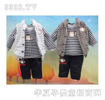 家婴坊毛毛马夹三件套