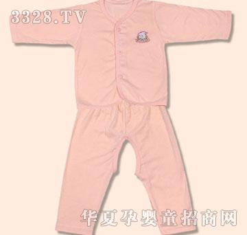 娃丽比竹纤维素色桃领开胸开裆套