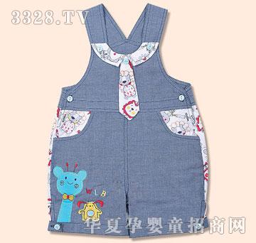 娃丽比格调牛仔背带裤