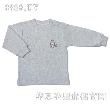 娃丽比趣味猫中领肩开衫