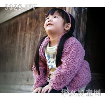 比优贝斯紫色女毛绒外套