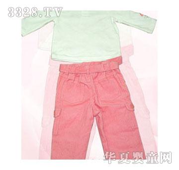 佳熙曼粉红裤子女童套装