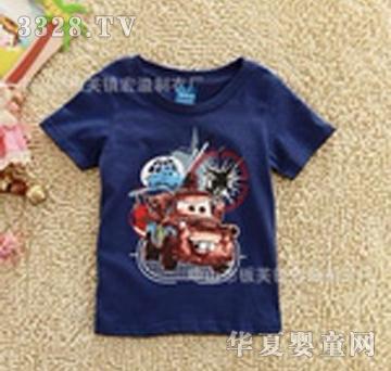 阳阳时尚童装蓝色短袖