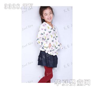 笑睿女童裙T恤套装