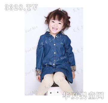 笑睿女童加大牛仔外套