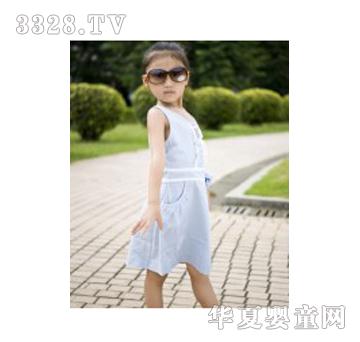 蟹蟹牛女童背心连衣裙