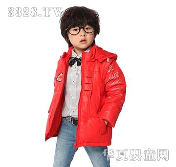 游戏小子男童棉外套红色