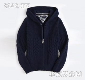 TommyHilfiger深蓝色儿童针织外套