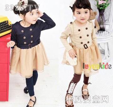 天海童装luyookids新款淑女风纱裙