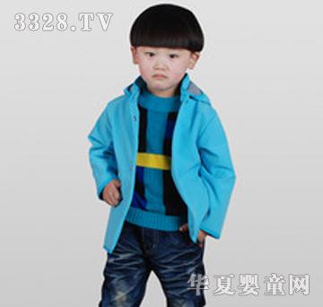 童威尔蓝色男童外套