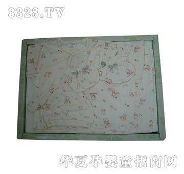 聪明谷周岁礼盒六件套（双面布）开胸套