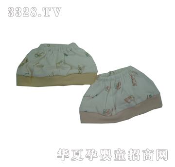 聪明谷双面布纯棉小胎帽（二件装）