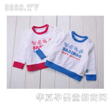 天宝BABiBOO白色长袖卫衣