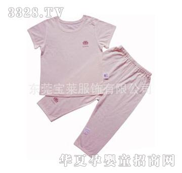英伦贝尔肩开短袖套装