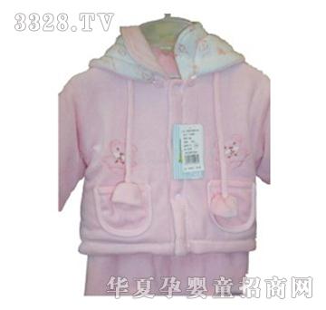 摇篮亲子天鹅绒棉衣套装